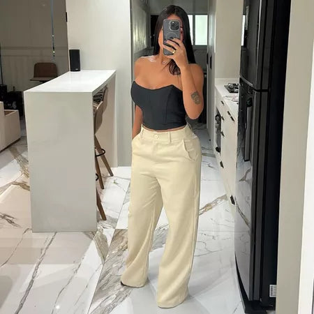 Calça Pantalona Femora Alfaiataria Premium